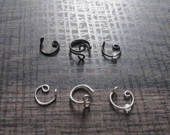 Ear Cuffs | Set of 3 | Black or Silver