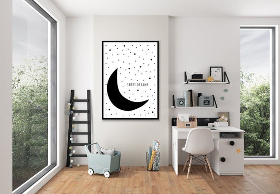 moon and stars nursery decor