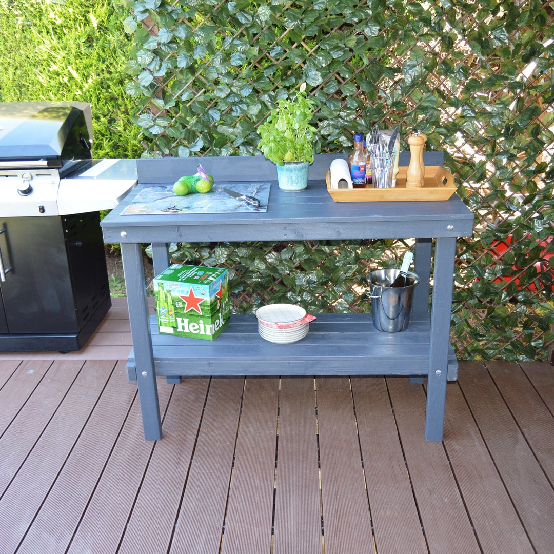 Outdoor BBQ Table Solid Pine Table for Food Preparation Handmade in Sussex Solid and Sturdy 5 Reviews Etsy Canada