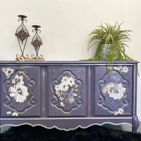 SOLD! Do not purchase.           Purple buffet/server/sideboard
