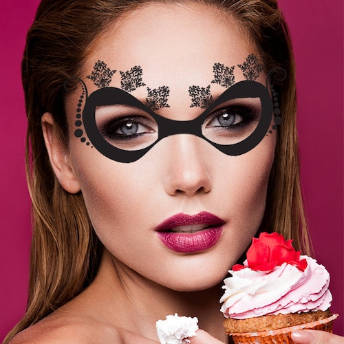 Gatsby Temporary Tattoo Face Mask Etsy