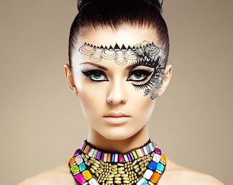 Gatsby Temporary Tattoo Face Mask