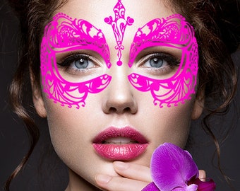 Pink Flamingo Temporary Fake Tattoo Face Mask