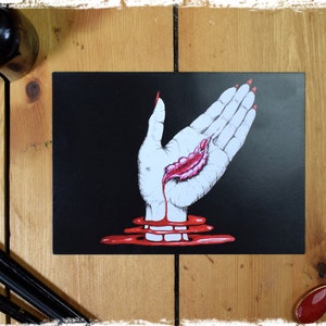 Mapa Flor de Sangre - Postal Arte Feminismo Tarjeta de Felicitación Regalo Fantasía Cómic