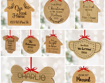 Personalized Christmas Ornament - Personalized Name Ornaments - Customized Wooden Christmas Ornament - Wooden Christmas Ornament - Custom