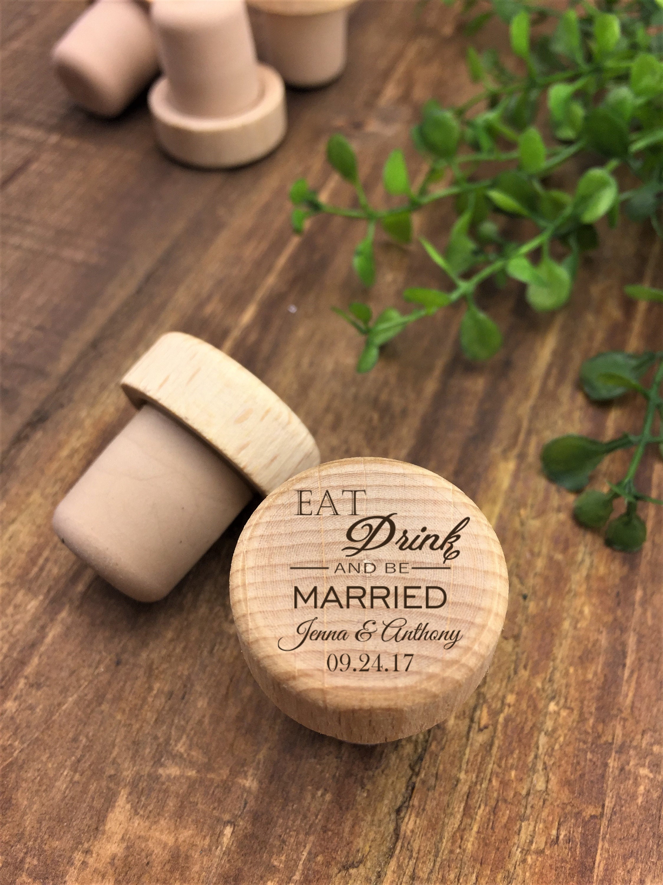 Personalized Wine Stopper Custom Wine Stopper Engraved Wood Wine