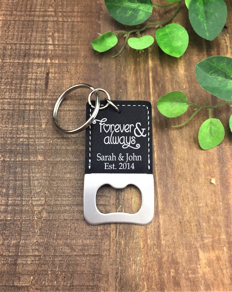 Personalized Bottle Opener Keychain Wedding Favor Etsy