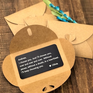 Personalized Metal Wallet Insert Card With Any Text/quote - Laser ...