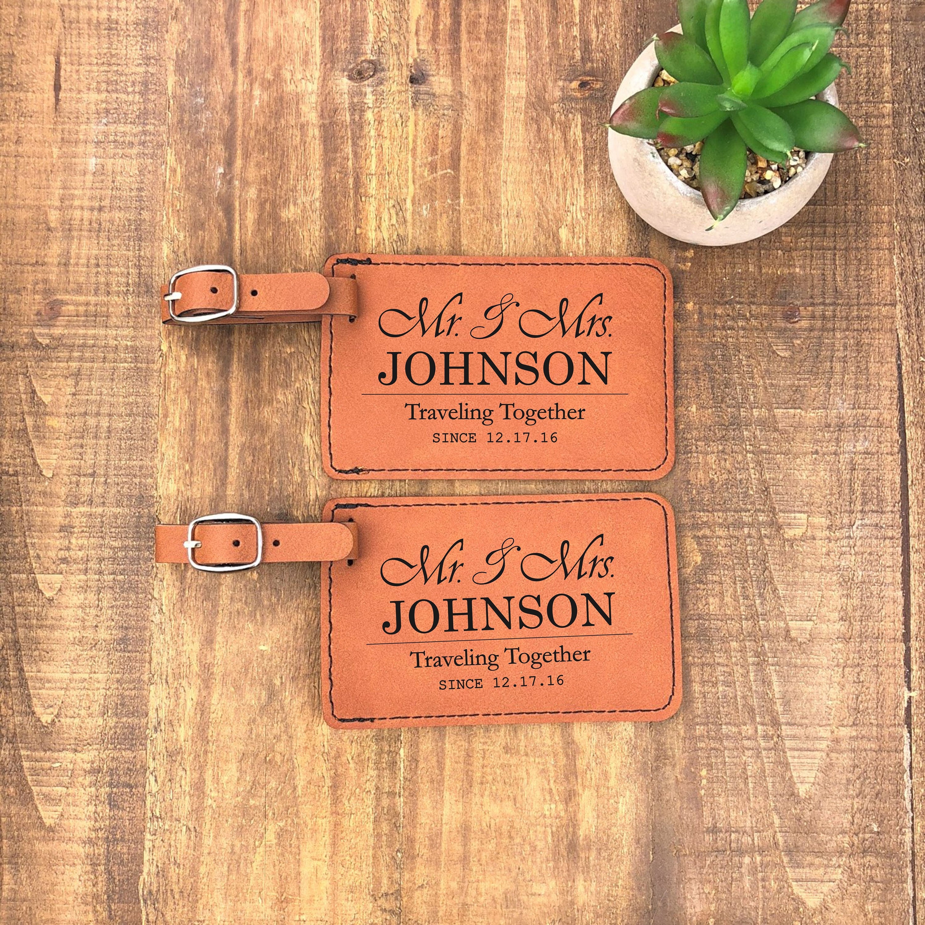 Personalized Luggage Tags Set Of Mr Mrs Luggage Tags