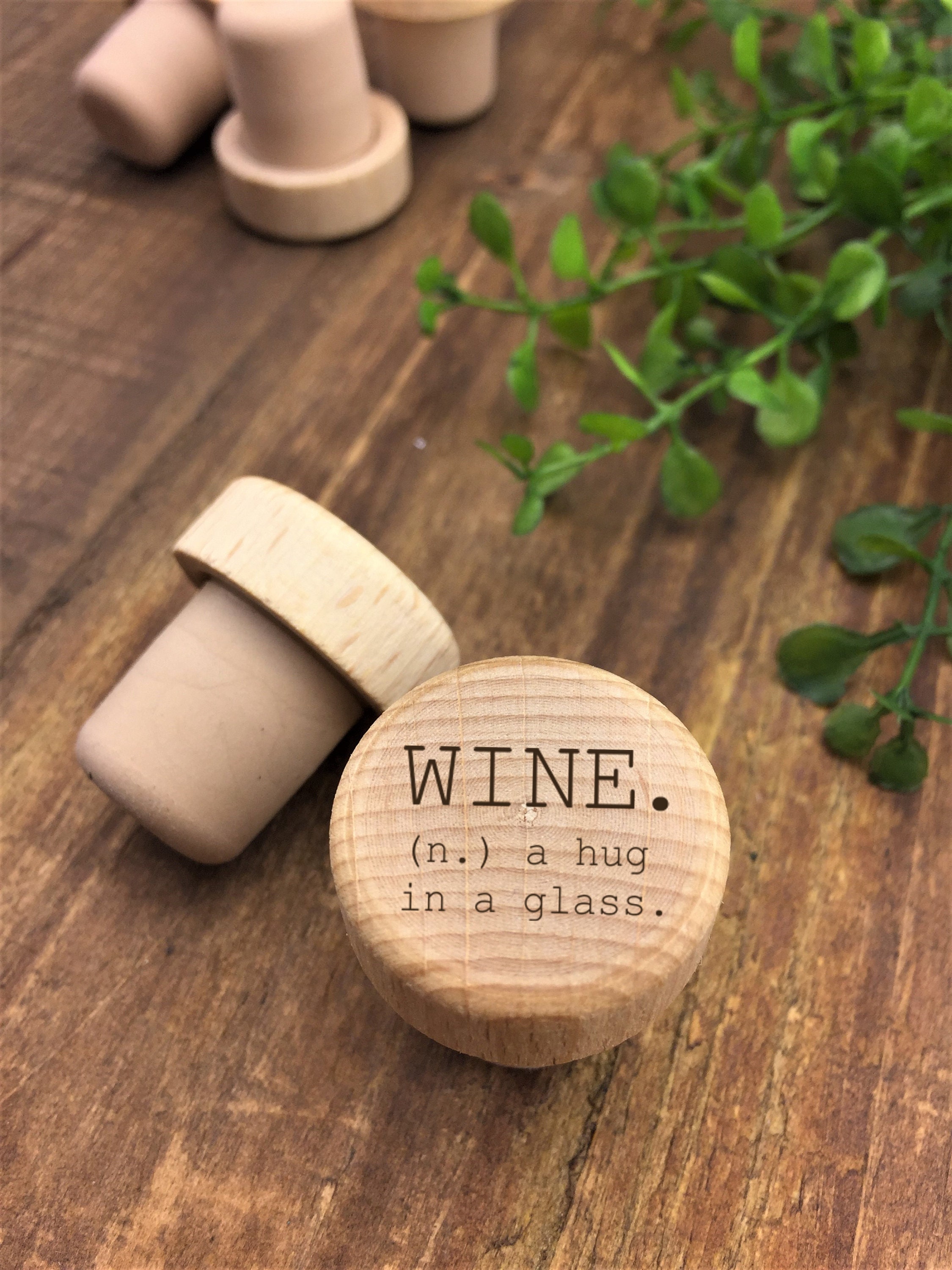 Personalized Wine Stopper Custom Wine Stopper Engraved Wood Wine