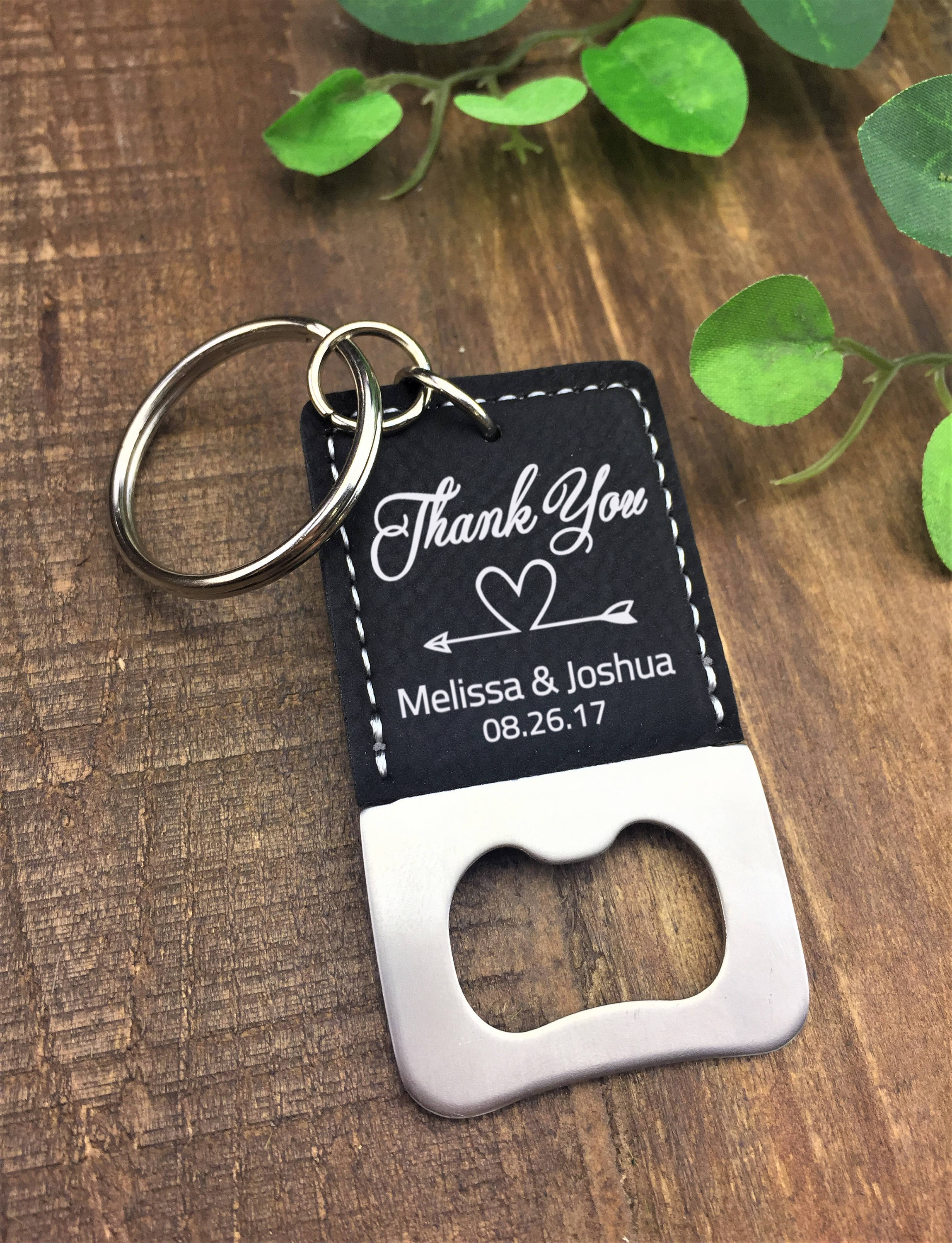 Personalized Bottle Opener Keychain Wedding Favor Customized