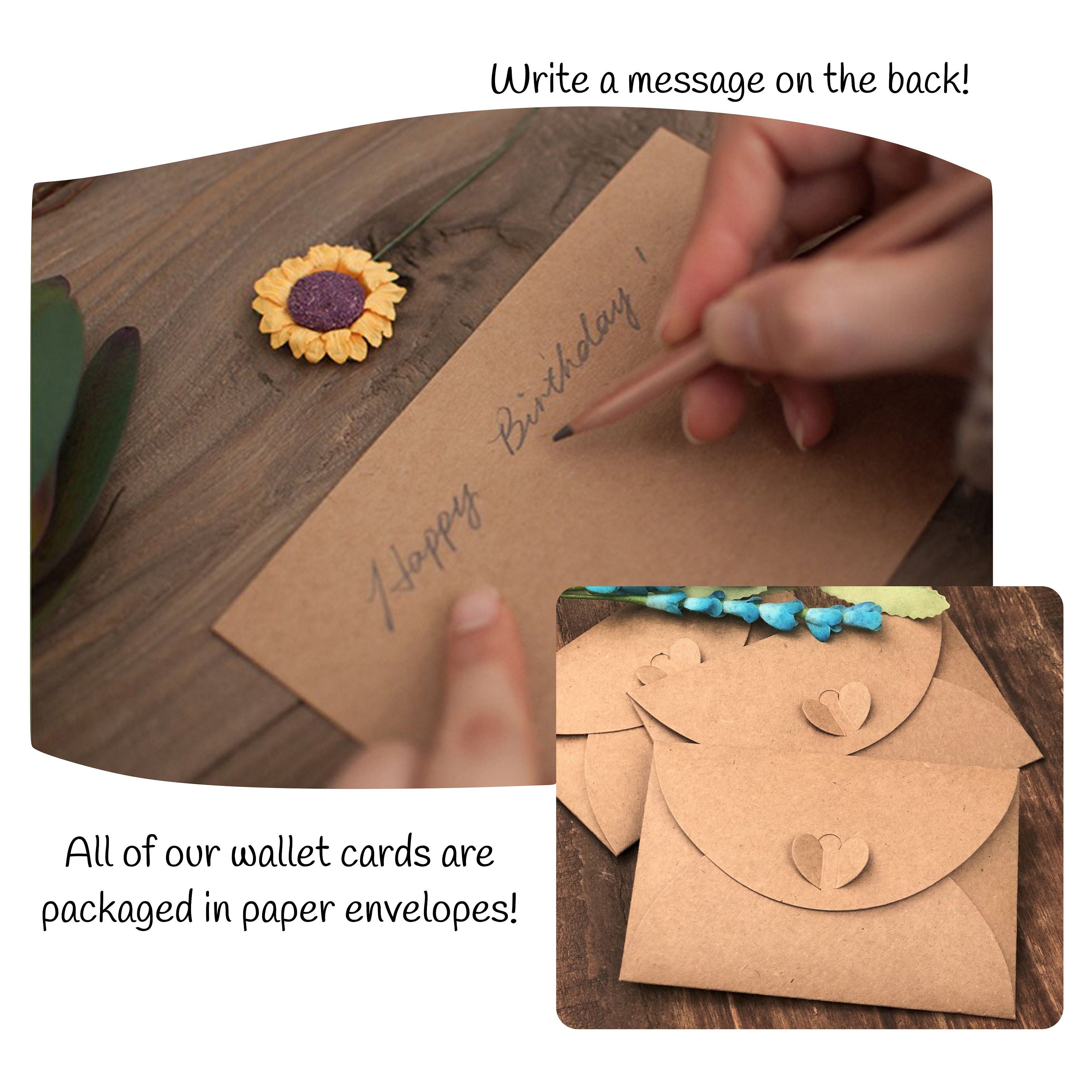 Personalized Metal Wallet Insert Card With Any Text Quote Laser 