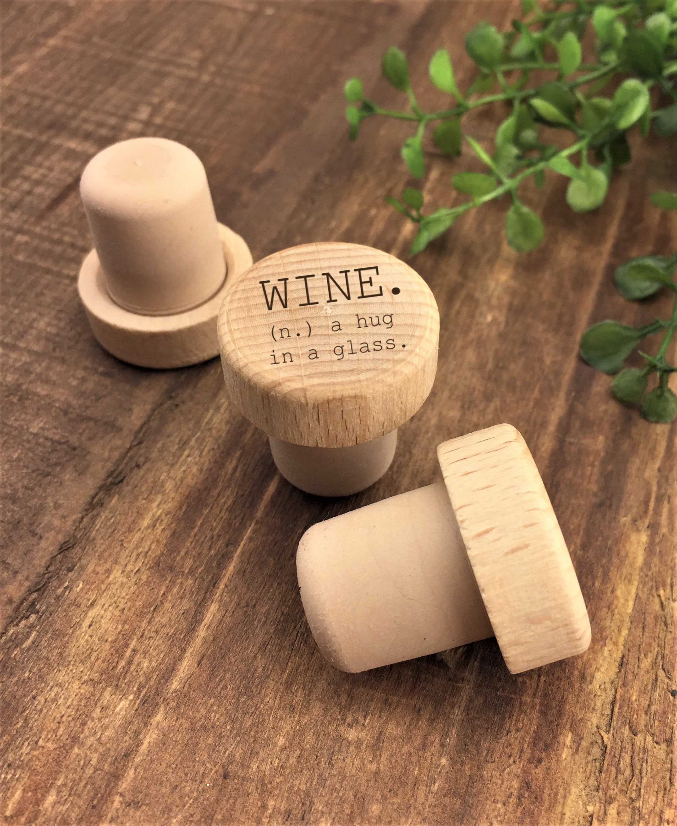 Personalized Wine Stopper Custom Wine Stopper Engraved Wood Wine