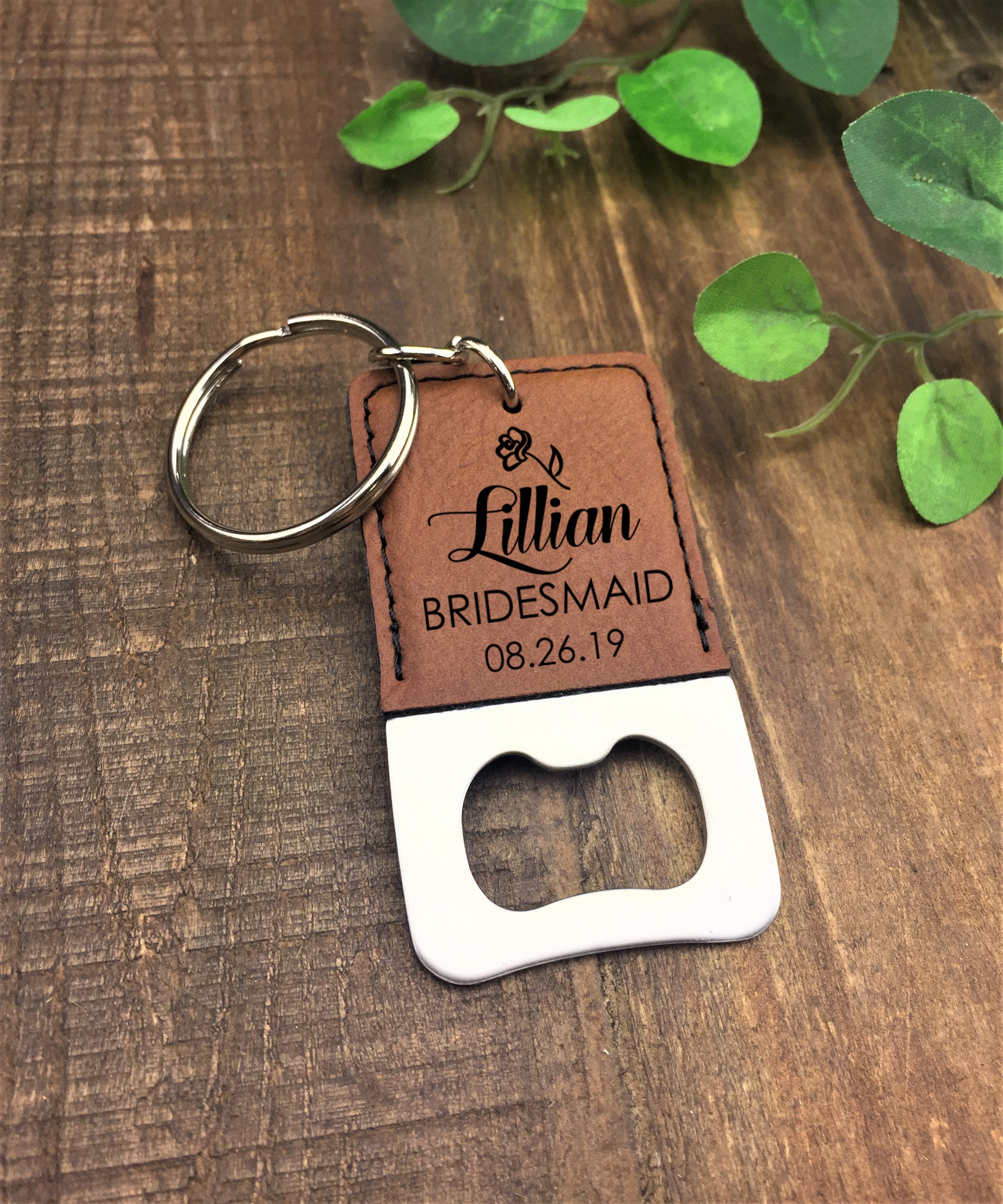 Personalized Bottle Opener Keychain Wedding Favor Etsy