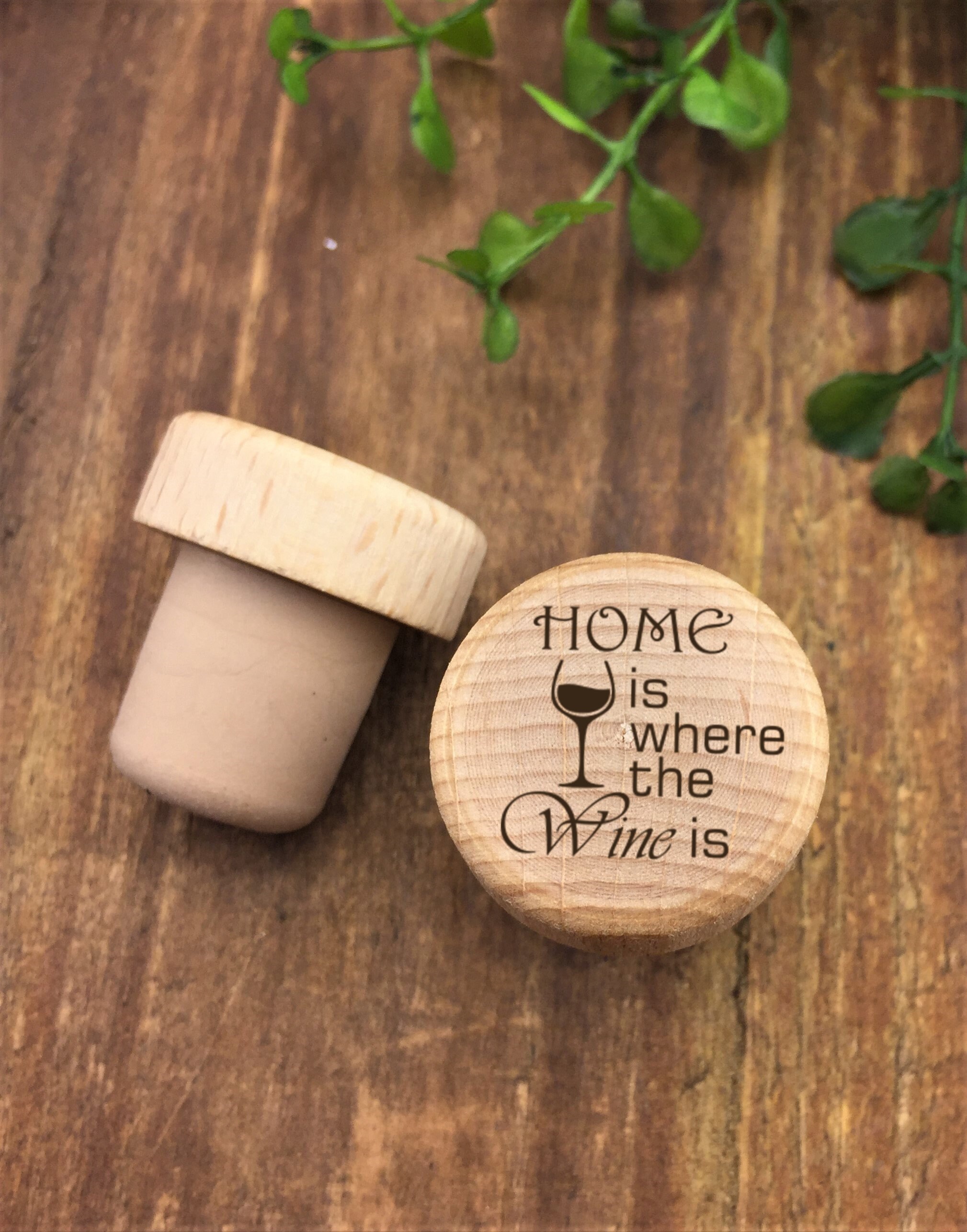 Personalized Wine Stopper Custom Wine Stopper Engraved Wood Wine