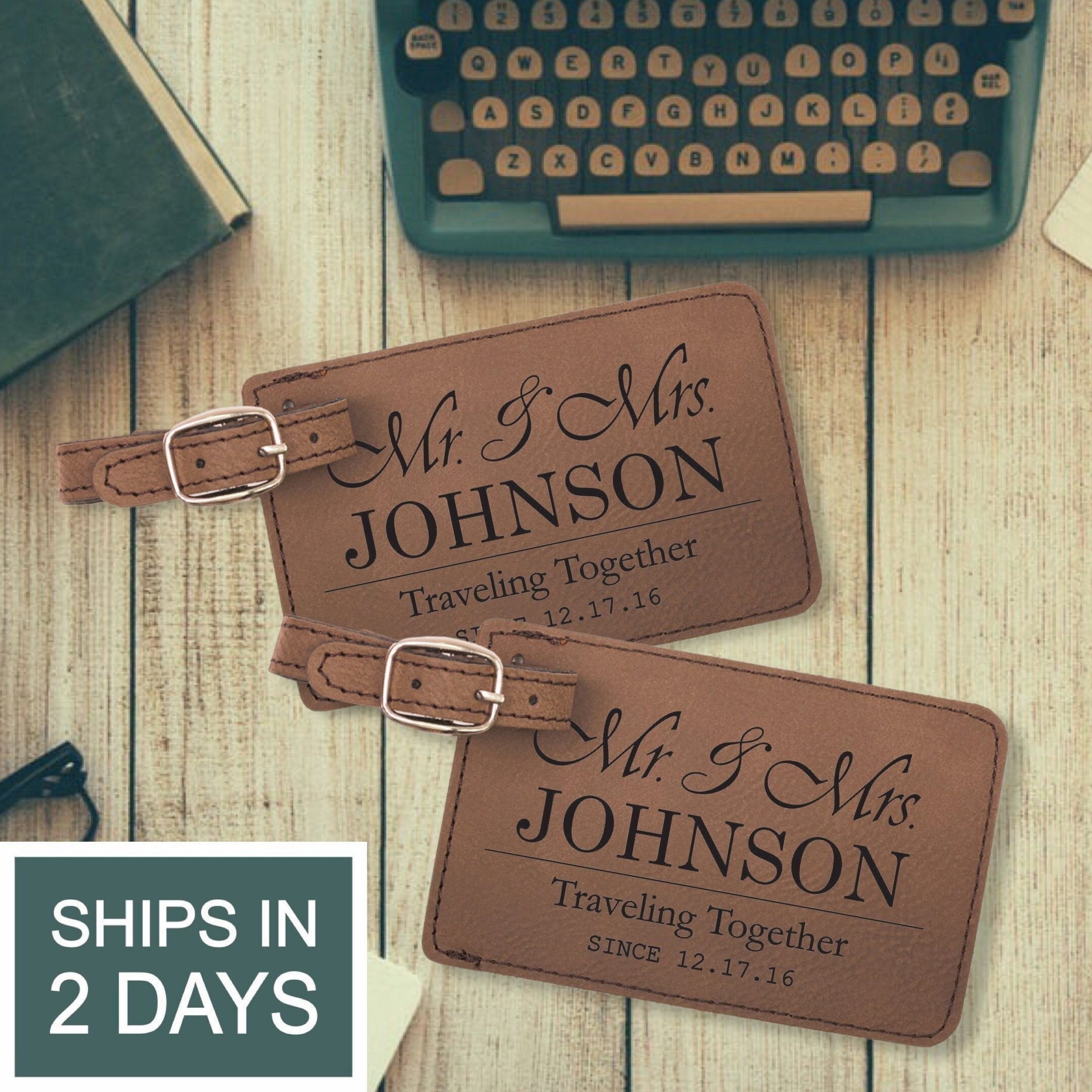 Personalized Luggage Tags - Set of 2 - Mr & Mrs Luggage Tags - Traveling  Together - Wedding Gift - Customized - Travel Tag - Luggage Tag