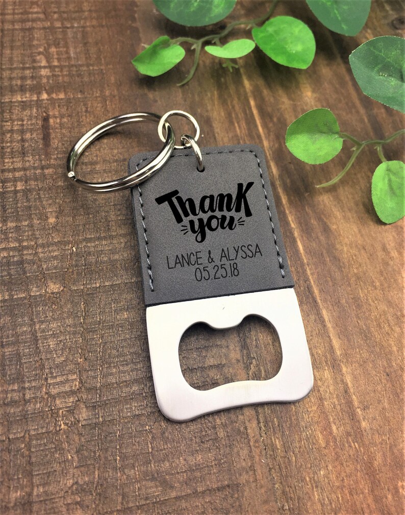 Personalized Bottle Opener Keychain Wedding Party Gift Bottle Opener Groomsman Gift Favor Keychain Engraved Customized