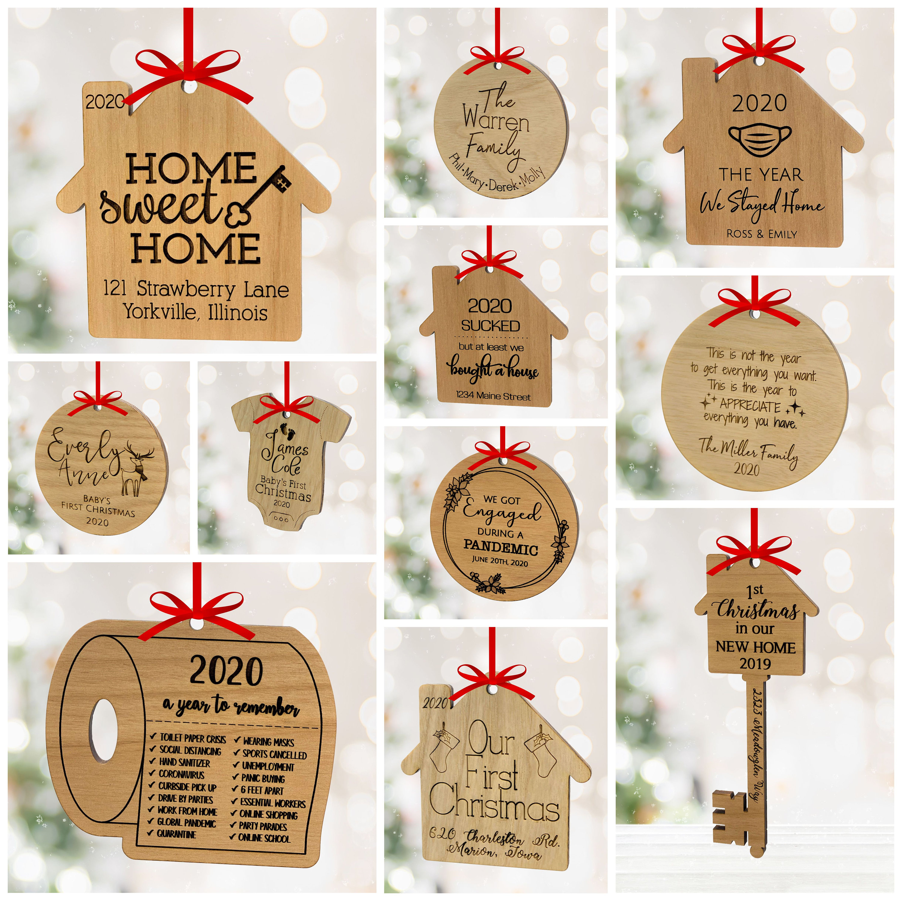 Personalized Christmas Ornament Personalized Name Ornaments Etsy