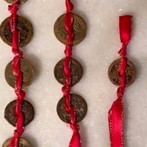 Authentic Feng Shui TRIPLE Coin Chain