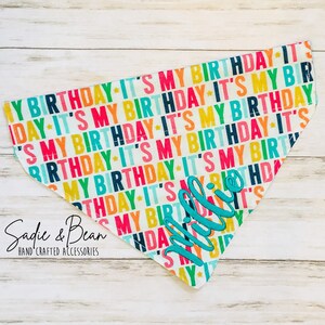 Birthday Dog Bandana, Embroidered, happy birthday, dog birthday, birthday Bandana, Bandana, personalized, dog bandana, cat bandana, collar