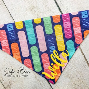 Get Well Dog Bandana, Embroidered, Service dog, Therapy Dog, Nurse, RN, Vet, Personalized, monogram Bandana, Dog Bandana, dog bandana