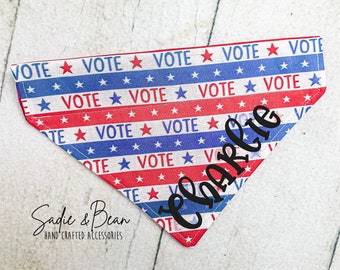 Vote Dog Bandana, 2020 Elections Bandana, dog bandana, cat bandana, Presidential Campaign, Democrat, Republican, Independent, Go Vote