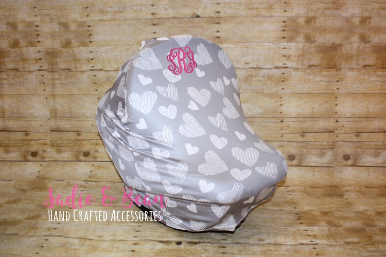 personalized and Shopping Cart Cover Nursing cover Carseat cover 4-in-1 Stretchy Baby Nursing Cover monogrammed baby Car Seat Canopy