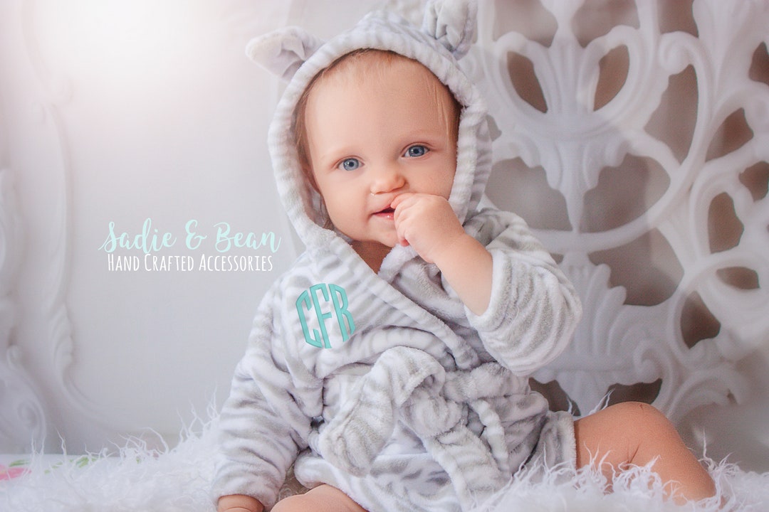 Personalized Hooded Robe, Bath Robe, Monogrammed Robel, Infant, Toddler ...