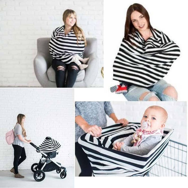 personalized and Shopping Cart Cover Nursing cover Carseat cover 4-in-1 Stretchy Baby Nursing Cover monogrammed baby Car Seat Canopy