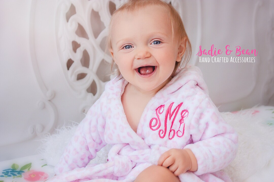 Personalized Hooded Robe, Bath Robe, Monogrammed Robel, Infant, Toddler ...