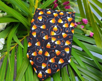 Candy Corn Necktie, Halloween Necktie, Halloween Candy Necktie, Fun Necktie, Holiday Necktie