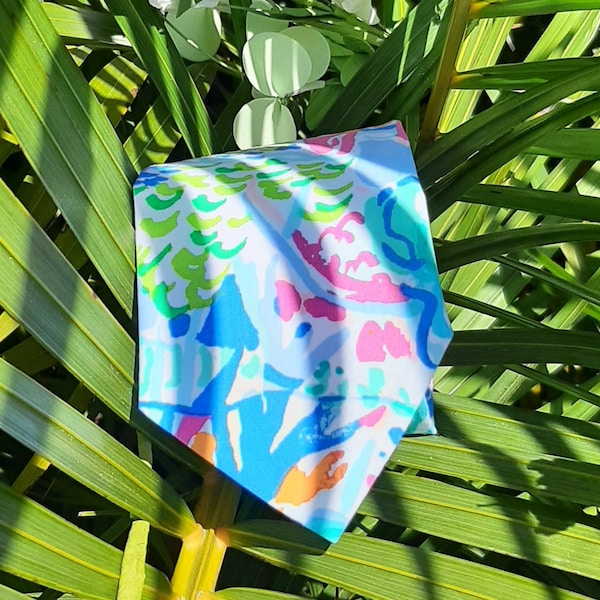 Lily necktie, fruit splash necktie, tropical necktie, fun necktie, ocean, beach, paradise, rainbow