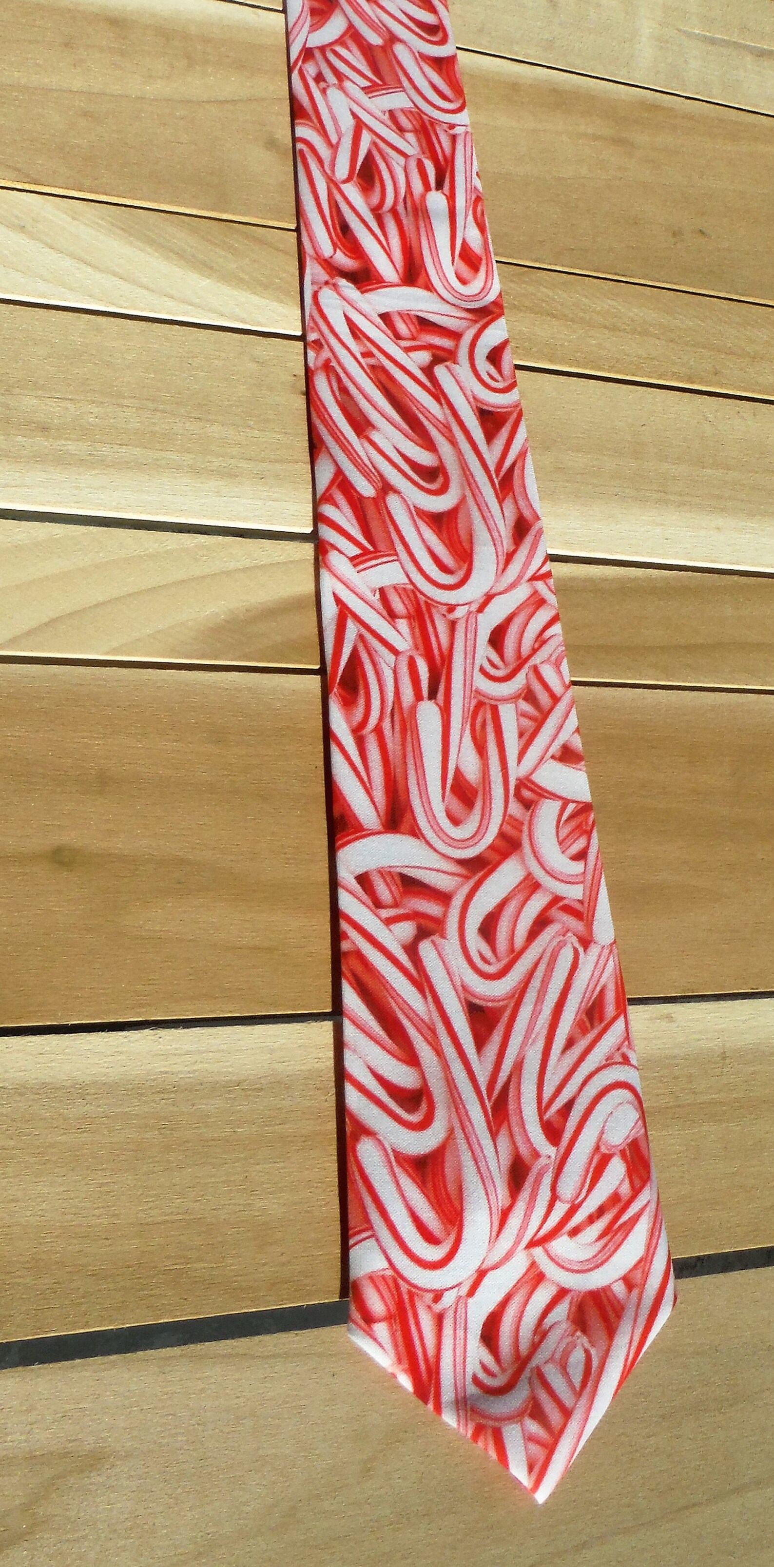 Candy Cane Necktie, Christmas Necktie, Food Necktie, Sugar Necktie, Fun