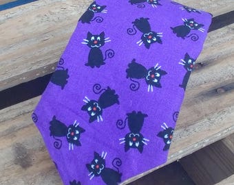 9 Halloween Lives Cravate, Black Cat Necktie, Halloween Necktie, Kitty Necktie, Bad Luck Necktie, Black Cat