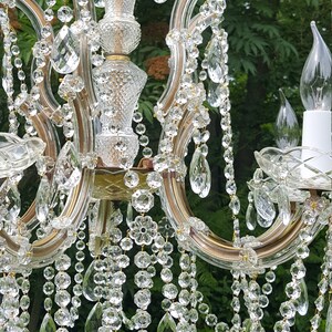 Very unusual Beautiful Vintage French 1950’s Maria Theresa 5arm chandelier(S140) image 6