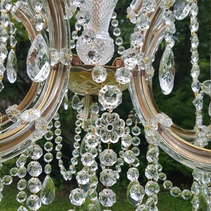 Very unusual Beautiful Vintage French 1950’s Maria Theresa 5arm chandelier(S140) image 3