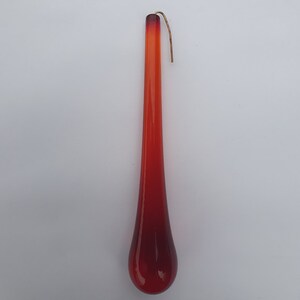 1 x 4ins (100mm) handmade Red Glass Tear chandelier drop (T80)