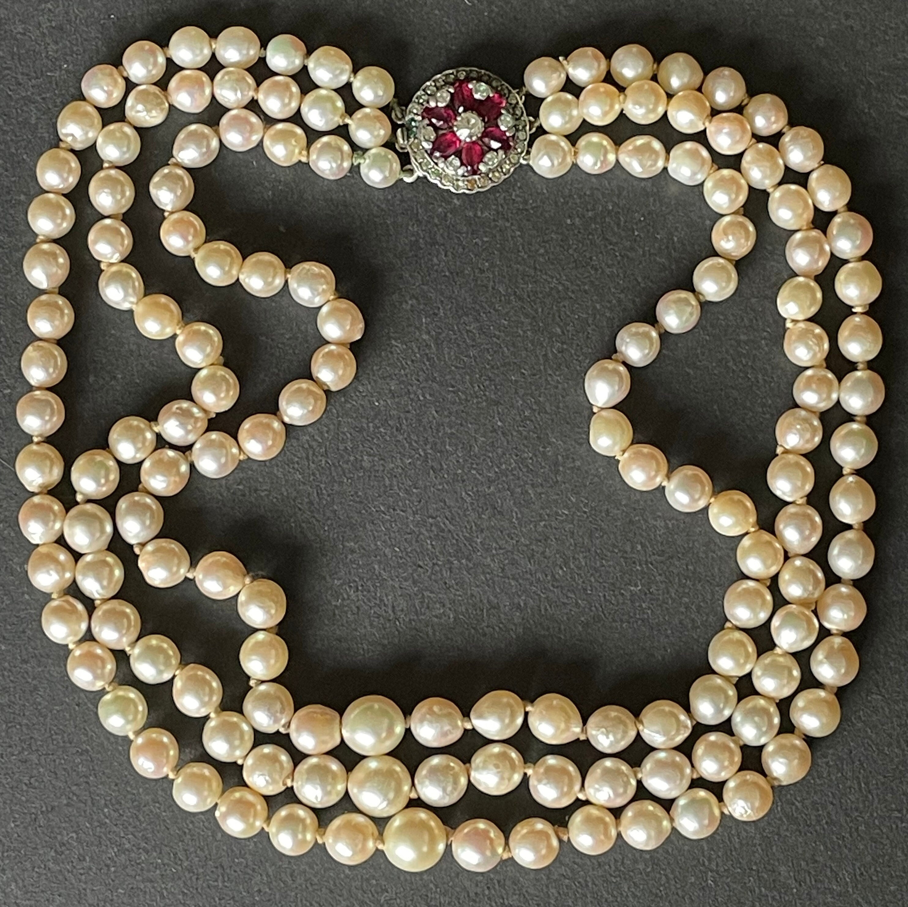 【HYERES LOR】Noailles antique pearl point necklace_mix HYERES LOR】Noailles antique pearl point necklace_mix