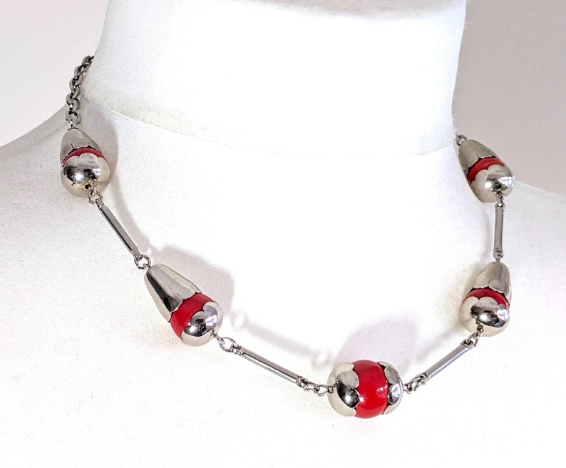 Vintage Jakob Bengel Art Deco Machine Age Silver Tone / Chrome and ...
