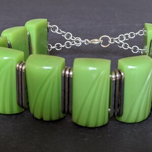 Vintage Jakob Bengel Art Deco Machine Age Geometric Chrome and Chunky ...