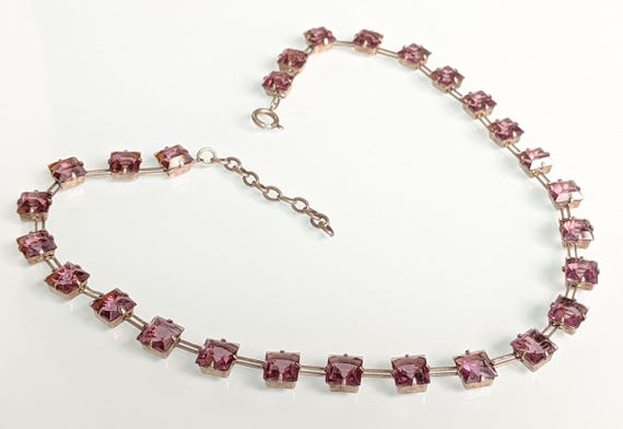 ヴィンテージ スターリング シルバー アールデコ アメジスト パープル  