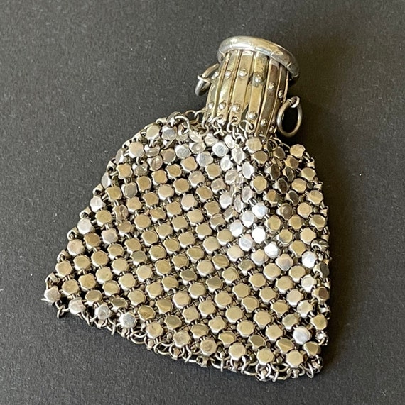 Vintage Sterling Silver Chain Mail Mesh Bag Small Coin Purse