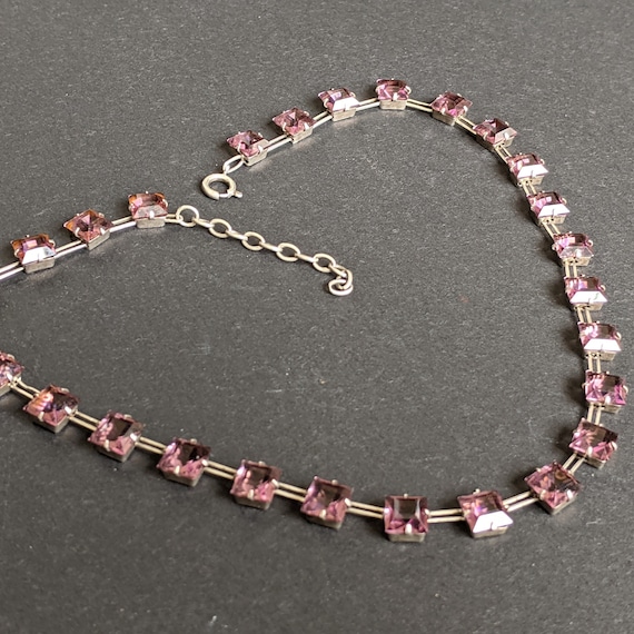 ヴィンテージ スターリング シルバー アールデコ アメジスト パープル  