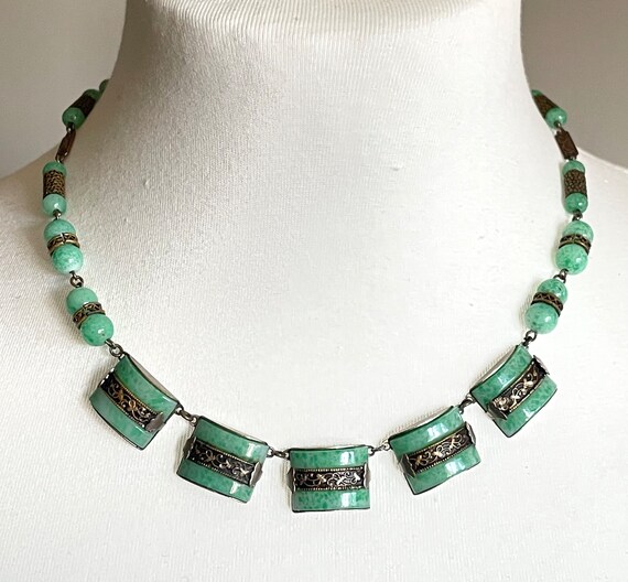 Vintage Art Deco machine age chrome silver tone and b… - Gem