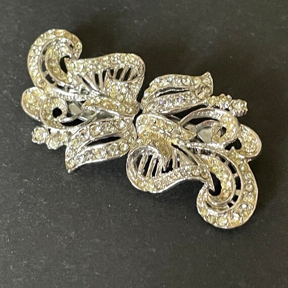 Large Vintage Art Deco Rhinestone Paste Duette - Brooch That is 