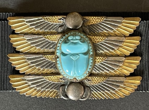 VINTAGE SCARAB BELT AMAZING HEAVY EGYPTIAN s-l400.jpg main image 4