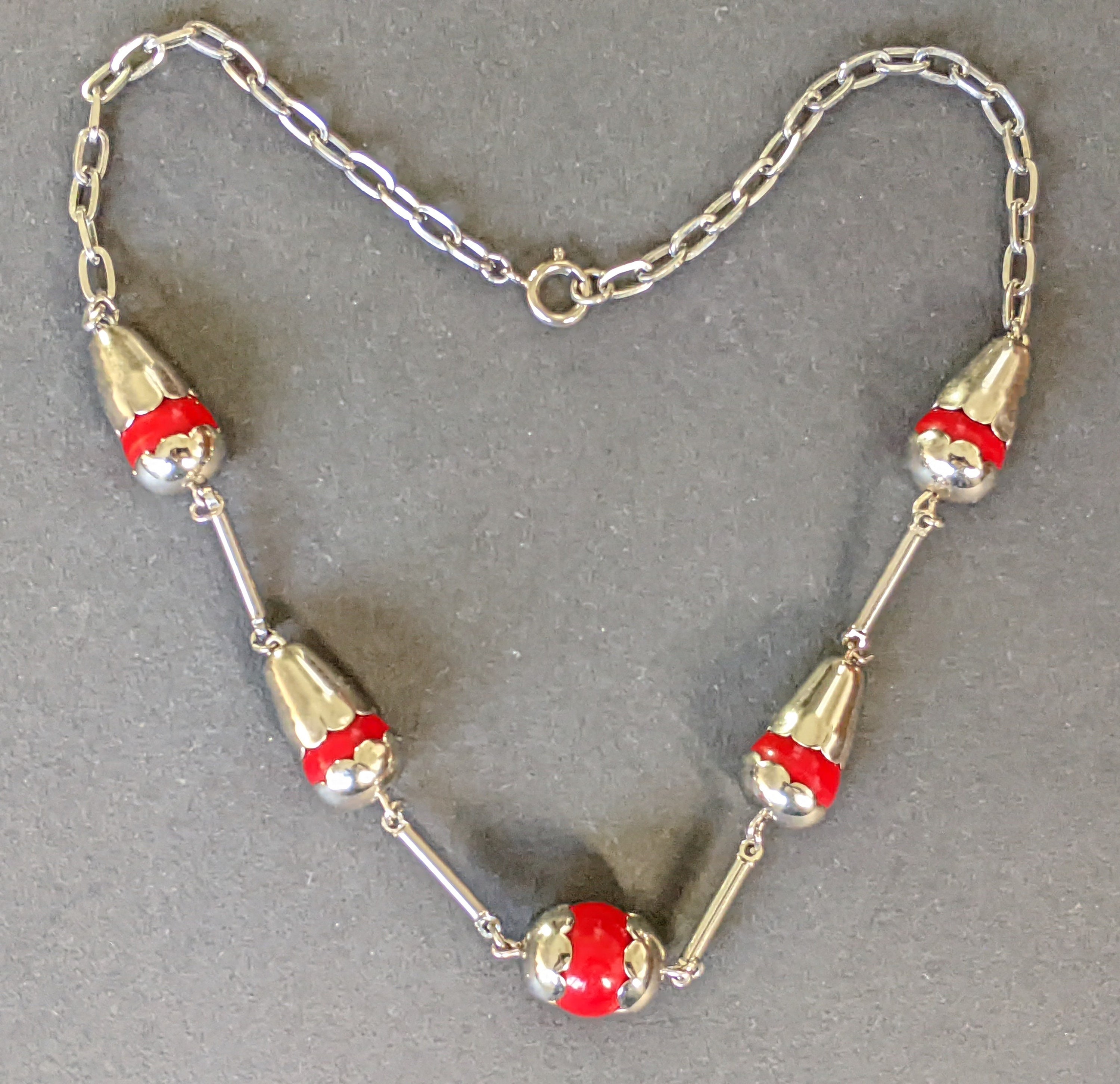 Vintage Jakob Bengel Art Deco Machine Age Silver Tone / Chrome and ...