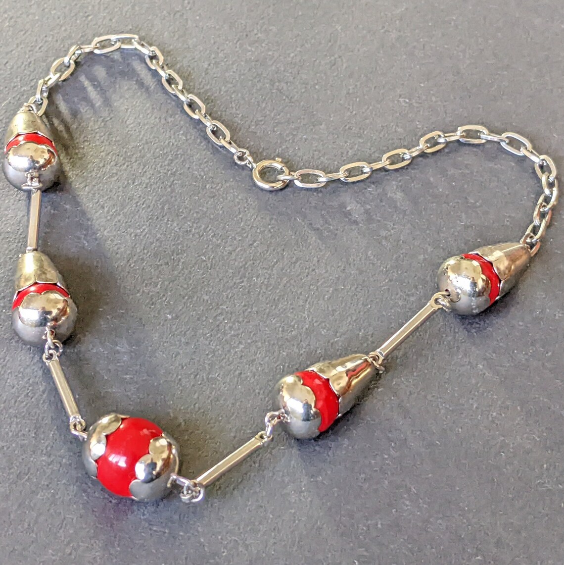 Vintage Jakob Bengel Art Deco Machine Age Silver Tone / Chrome and ...