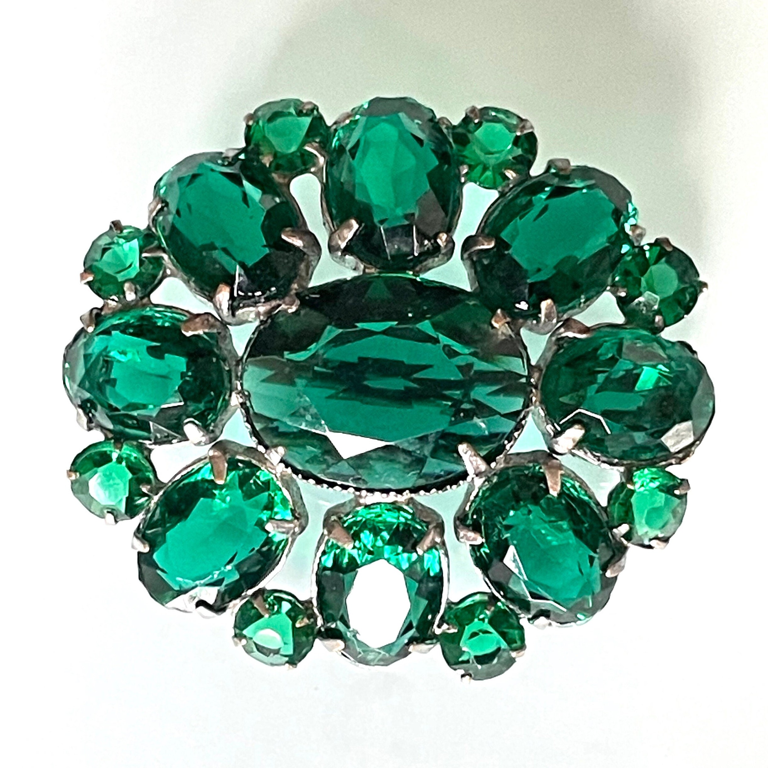 Emerald Green Brooch - Etsy