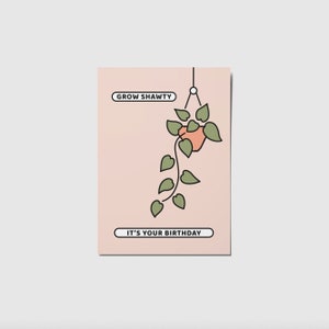 FUNNY BIRTHDAY CARD - Plant Pothos